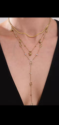 Collier Doré & Strass – Acier Inoxydable